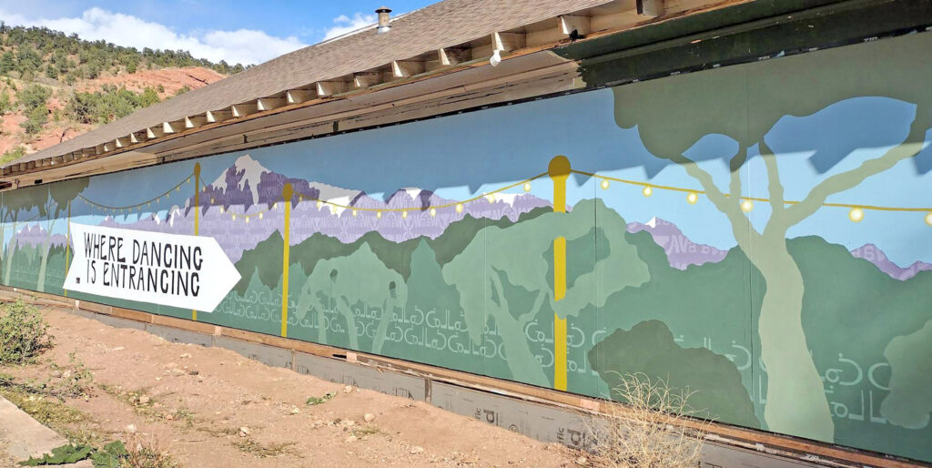 Courtesy of Creative Alliance Manitou Springs. K8e Orr and Joel Newmiller won the Community Choice Award for their mural at Hiawatha Gardens.